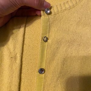 Yellow cardigan